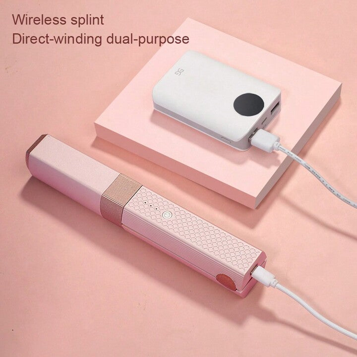 Mini Plancha 2 en 1 Recargable USB y Rizador de Pelo de Cerámica