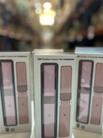 Mini Plancha 2 en 1 Recargable USB y Rizador de Pelo de Cerámica