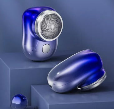 Mini Afeitadora Eléctrica Portátil Azul/Plata