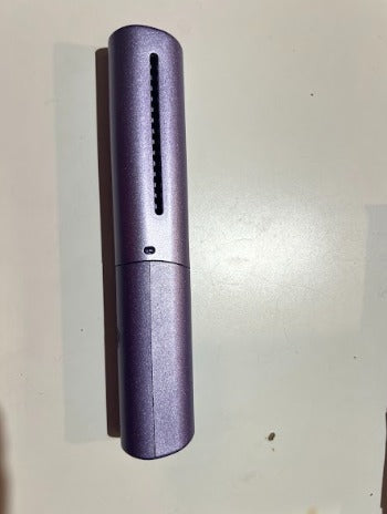 Mini Plancha de Pelo Recargable 2 en 1 Cepillo y Rizador Morado.