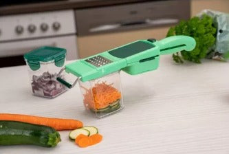 Cortador de Verduras 8 en 1, de Acero Inoxidable.