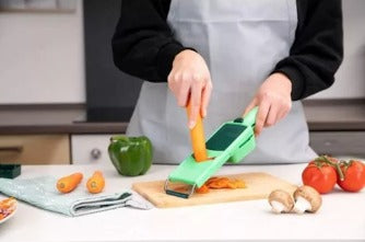 Cortador de Verduras 8 en 1, de Acero Inoxidable.