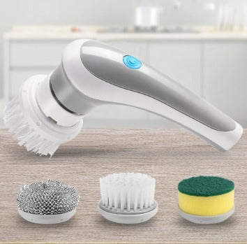 Cepillo de limpieza Eléctrico, Inalámbrico, Multifuncional, Rotación de 360 grados, 3 cabezales de cepillo reemplazables.