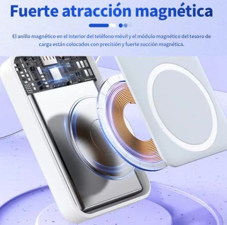 PowerBoost Magnético 5000mAh: Batería Externa Inalámbrica Tipo MagSafe.