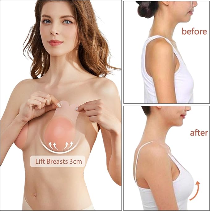 Sujetador Adhesivo de Silicona Push Up 2pc