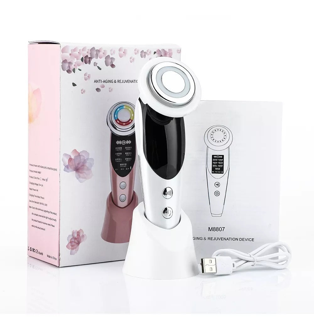 Dispositivo Cosmético Eliminador de Arrugas con Luz LED.