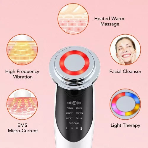Dispositivo Cosmético Eliminador de Arrugas con Luz LED.