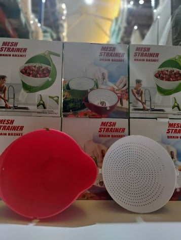 Colador Doble Capa Giratorio Escurridor, Para Alimentos