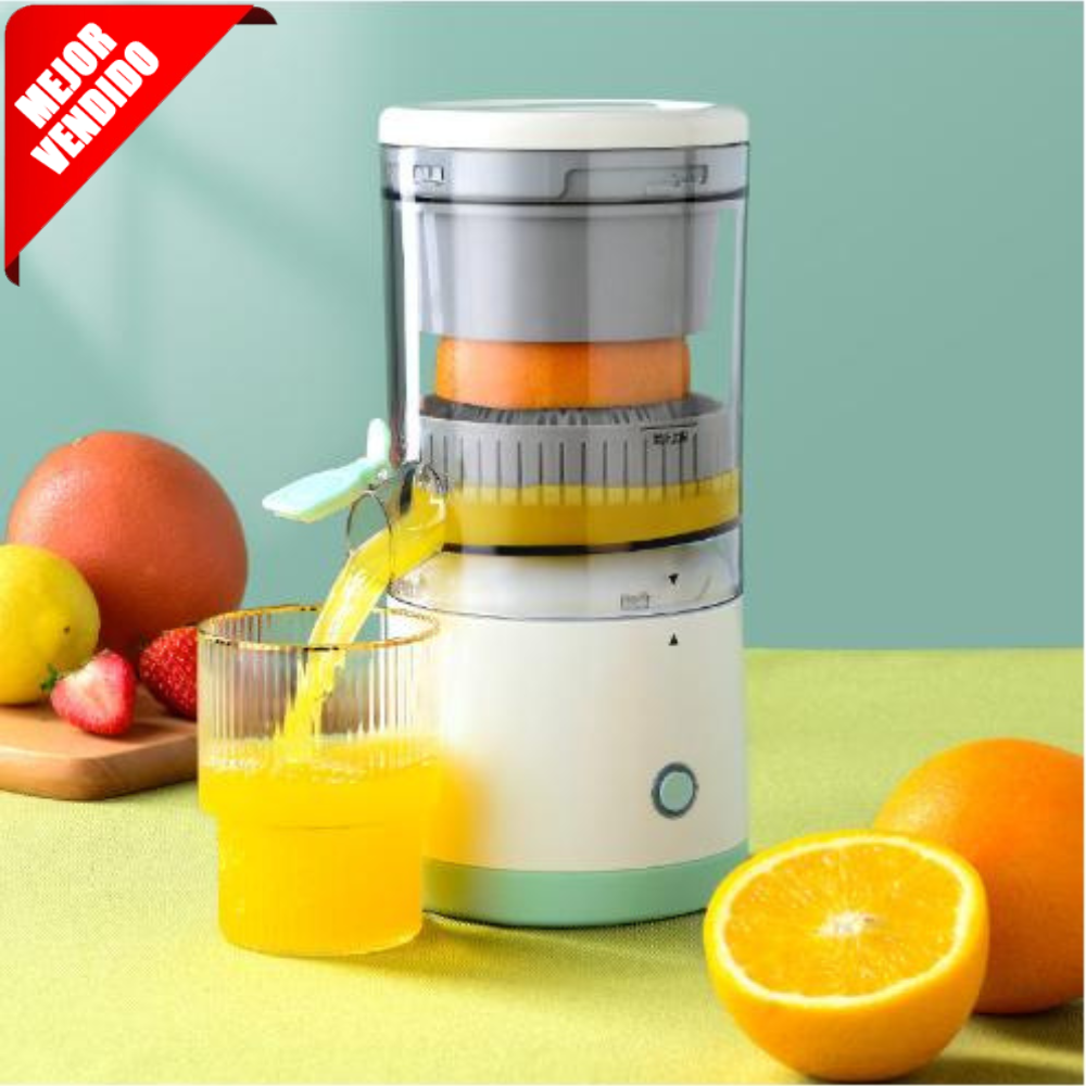 Exprimidor Portátil Automático USB-C 240ml, Para gran Variedad de Frutas y Verduras.