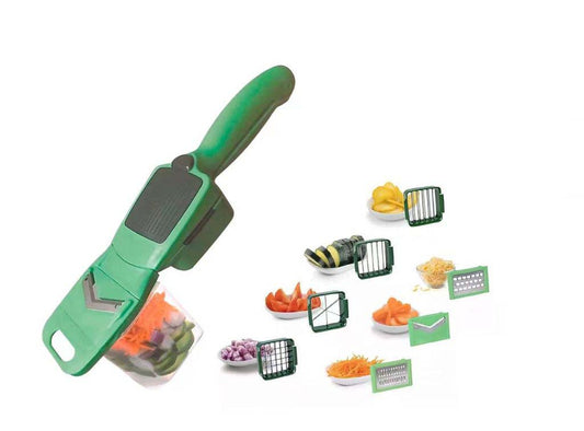 Cortador de Verduras 8 en 1, de Acero Inoxidable.