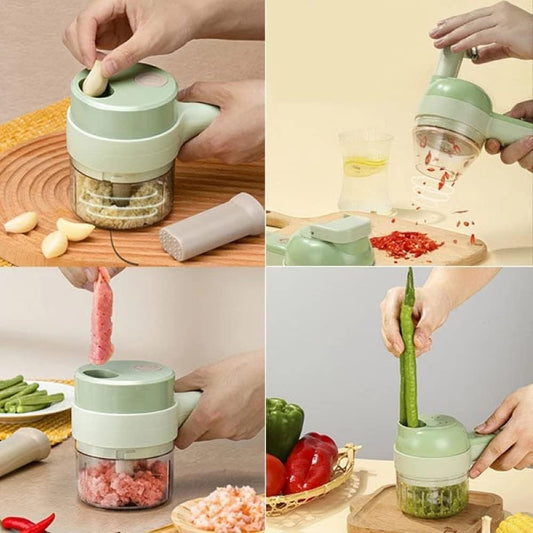 Mini Picador de Alimentos Recargable por USB Picador de Verduras Eléctrico Inalámbrico.