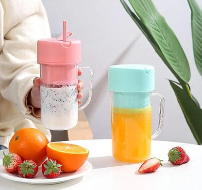 Exprimidor Eléctrico Portátil con Botella Transparente