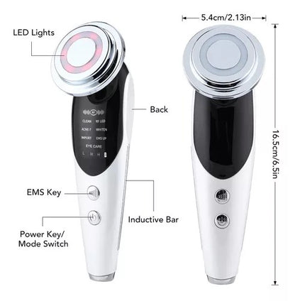 Dispositivo Cosmético Eliminador de Arrugas con Luz LED.