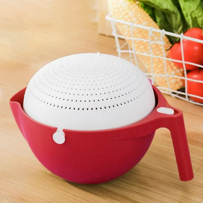 Colador Doble Capa Giratorio Escurridor, Para Alimentos