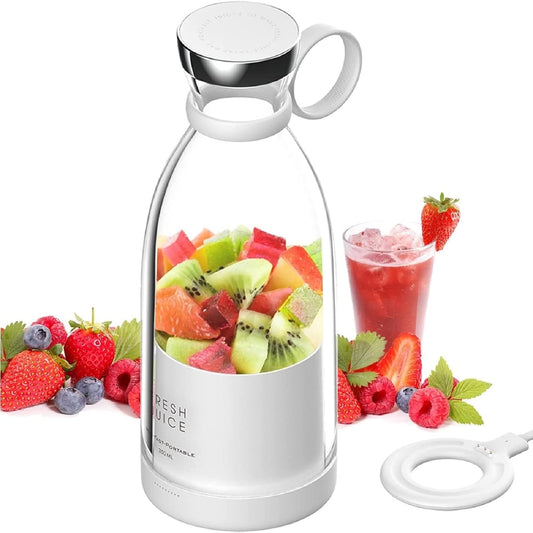Batidora Licuadora Portátil Fresh Juice, 350ML Batidos Personales (Blanca)